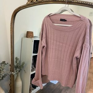 Pink knitted sweater